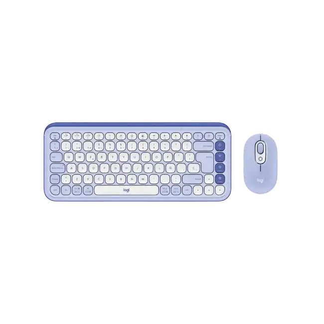 Logitech Pop Icon Combo - Keyboard and mouse set - Spanish (Latin American) - Lilac