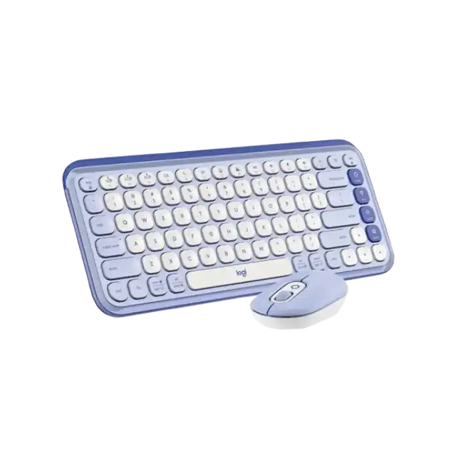 Logitech Pop Icon Combo - Keyboard and mouse set - Spanish (Latin American) - Lilac