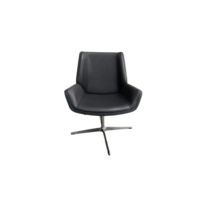 Silla de Cuerina M-006-D3-PU de Espera con respaldo Fija Color Gris