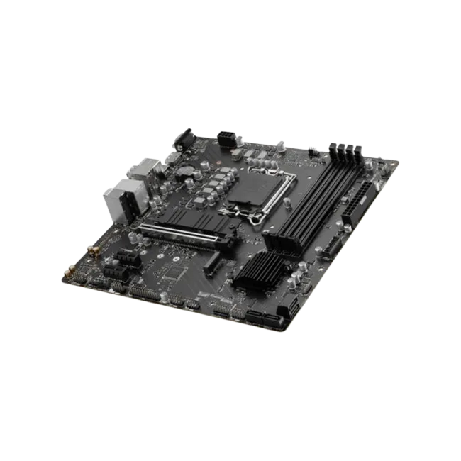 MSI - PRO B760M-P - Motherboard - ATX - LGA1700 Socket - AMD 740G - para Core i5 - AMD Radeon 520 - None