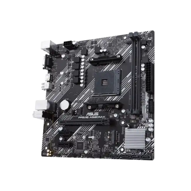 ASUS PRIME A520M-K - Placa base - micro ATX - Socket AM4 - AMD A520 Chipset - USB 3.2 Gen 1 - Gigabit LAN - Tarjeta gráfica (CPU necesaria) - HD Audio (8-canales)