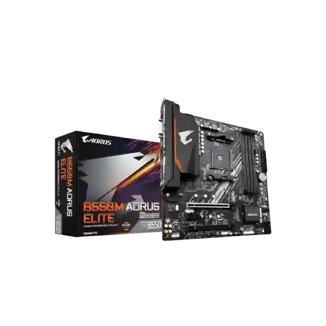 Gigabyte - Motherboard - Micro ATX - Socket AM4 - AMD B550 - para Ryzen 3 / para Ryzen 5 / para Ryzen 7 / para Ryzen 9 - AMD Radeon - None