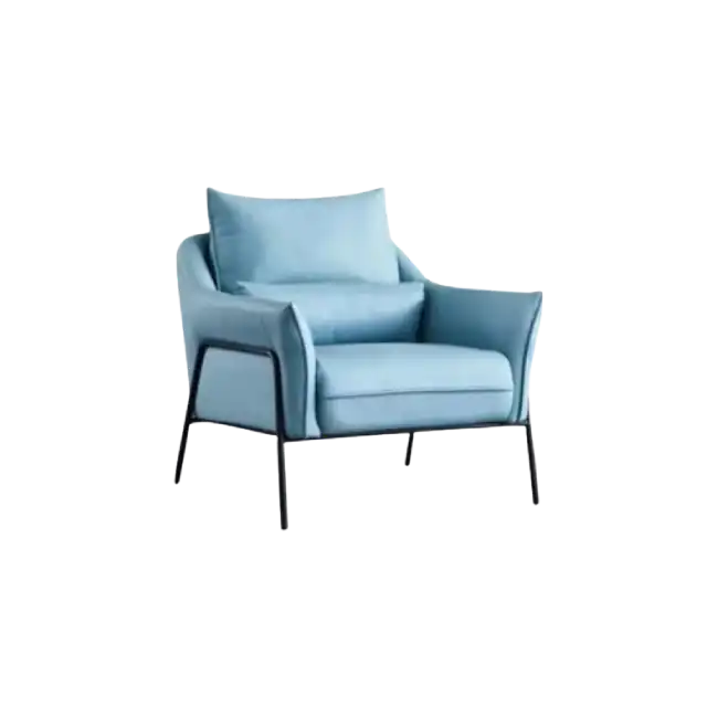 Sillon Individual MG-MS-054 Con Base de Acero Inoxidable Color Negro