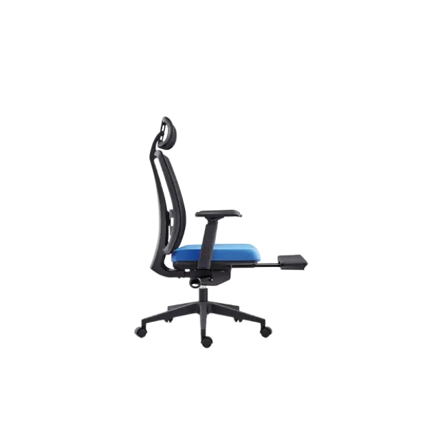 Silla MG-WB-001-A2-WH De Mesh y Tela Con Respaldo Alto y Reposa Cabeza Color Gris con Asiento Rojo