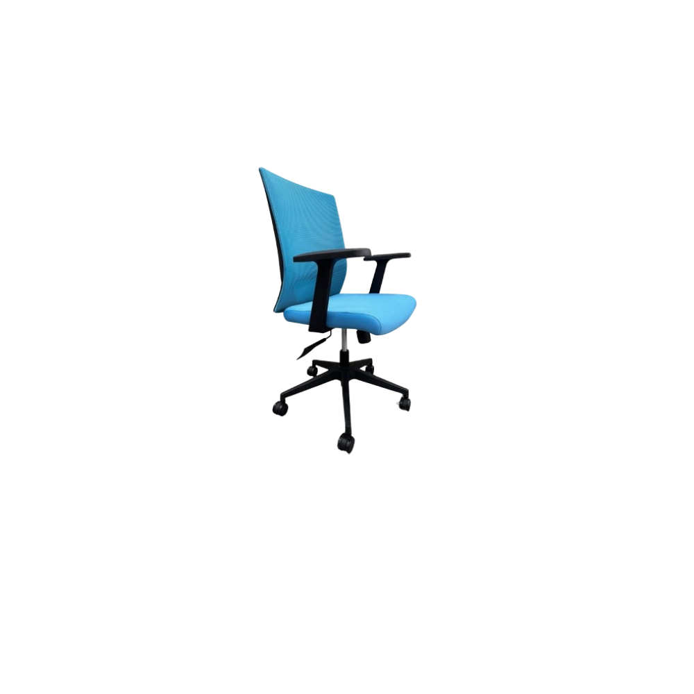 Silla de Oficina MG-WB-019-B1-BK De Mesh y Tela Con Respaldo Color Negro-3