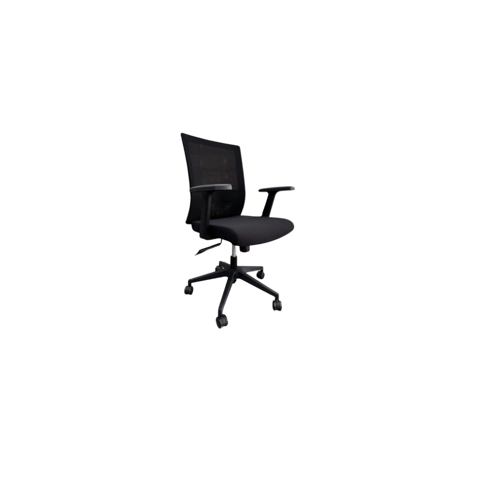 Silla de Oficina MG-WB-020-B1-BK De Tela Con Respaldo Color Negro