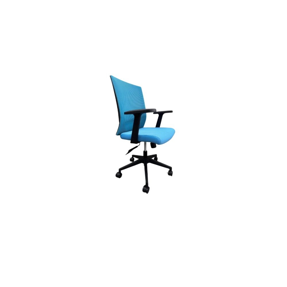 Silla de Oficina MG-WB-020-B1-BL De Tela Con Respaldo Color Negro