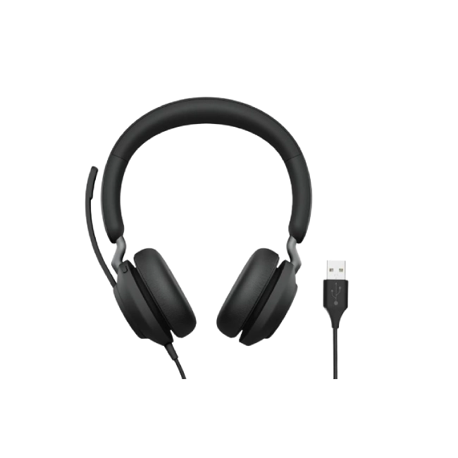 Jabra Evolve2 40 SE MS Stereo - Auricular - en oreja - cableado - USB-A - aislamiento de ruido - Certificado para Equipos de Microsoft