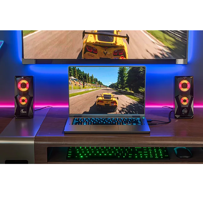 Xtech - Altavoces - 2.0 canales - Negro - Gaming con luz LED XTS-131