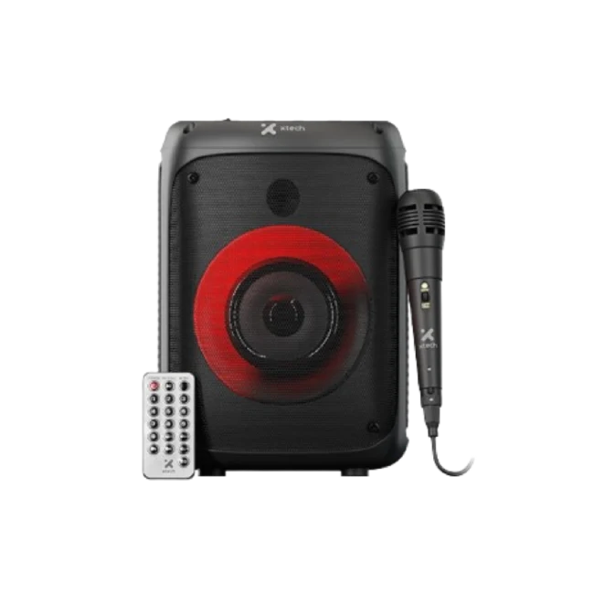 Xtech XTS-661 - Speaker - Black - SonicBloom Portable Wlss Speaker w lights and mic-1