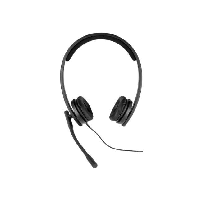 Logitech H570e Wired Headset, Stereo Headphones with Noise-Cancelling Microphone, USB, in-Line Controls with Mute Button, Indicator LED, PC/Mac/Laptop - Black - Auricular - en oreja - cableado - USB - Certificado para Skype Empresarial, con certificación-1