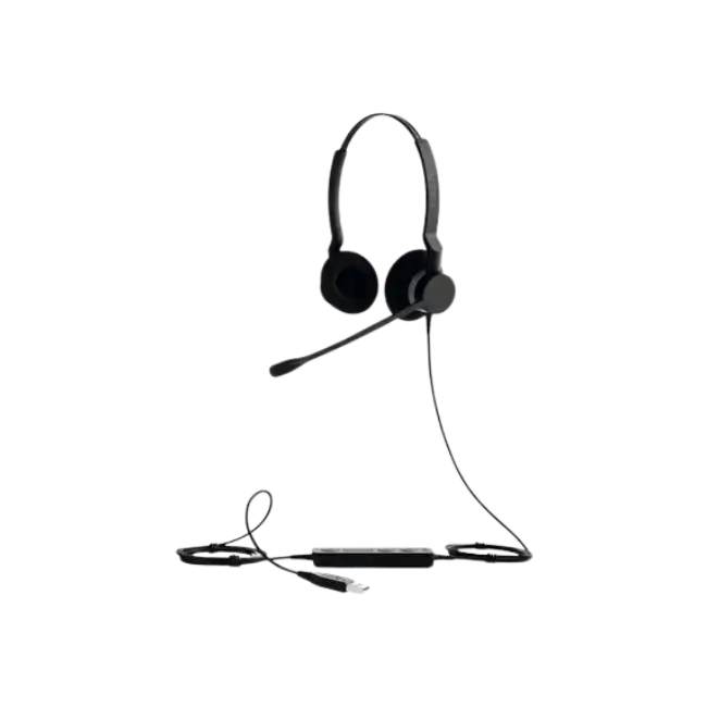 Logitech H570e Wired Headset, Stereo Headphones with Noise-Cancelling Microphone, USB, in-Line Controls with Mute Button, Indicator LED, PC/Mac/Laptop - Black - Auricular - en oreja - cableado - USB - Certificado para Skype Empresarial, con certificación-2