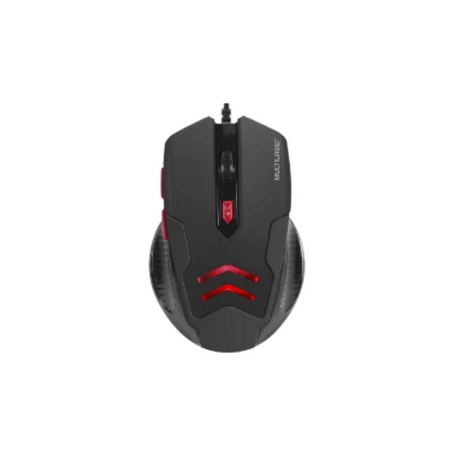 COMBO MOUSE 3200DPI Y MOUSEPAD NEGRO CON ROJO