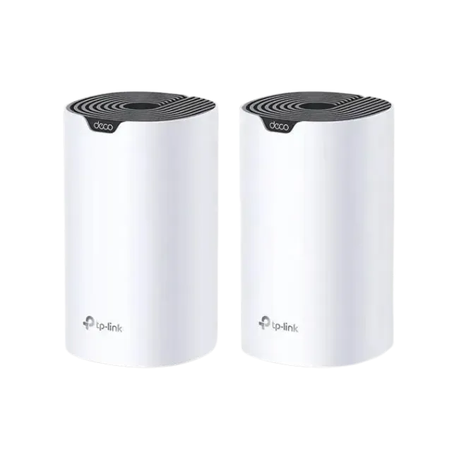 TP-LINK Deco S7 V1 - Sistema Wi-Fi (2 enrutadores) - hasta 3900 pies cuadrados - malla - GigE - Wi-Fi 5 - Doble banda - Sistema Wi-Fi Mesh Inteligente Doble Banda AC1900 - Alcanza velocidades de hasta 600 Mbps en 2,4 GHz y 1300 Mbps en 5 GHz con tecnologí