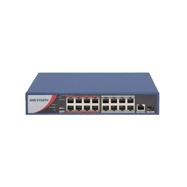Hikvision - Switch - 16 Port Fast Ethernet Smart PO