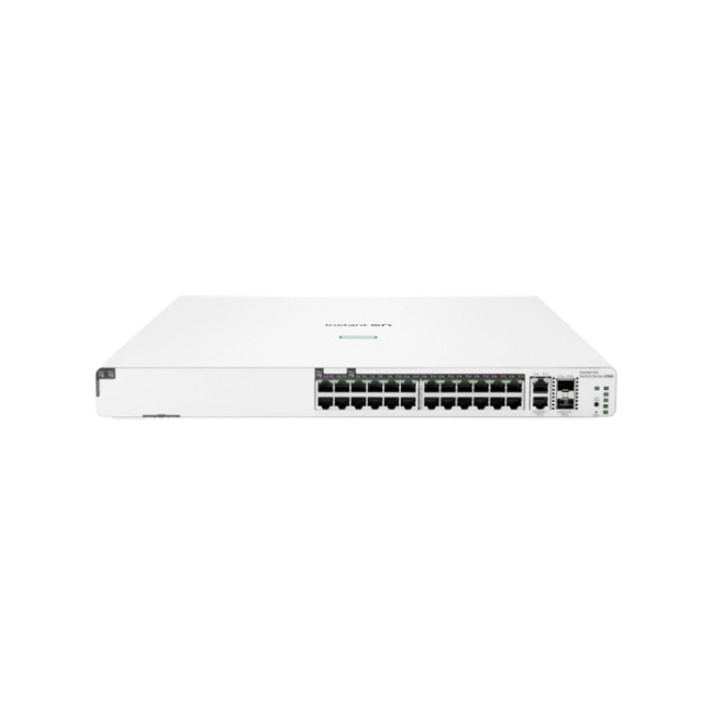 HPE Networking Instant On 1960 24G 20p Class4 4p Class6 PoE 2XGT 2SFP+ 370W Switch - Conmutador - L3 Lite - Gestionado - 24 x 10/100/1000 + 2 x 10 Gigabit SFP+ + 2 x 100/1000/10GBase-T - montaje en rack - PoE (370 W) - BTO-3