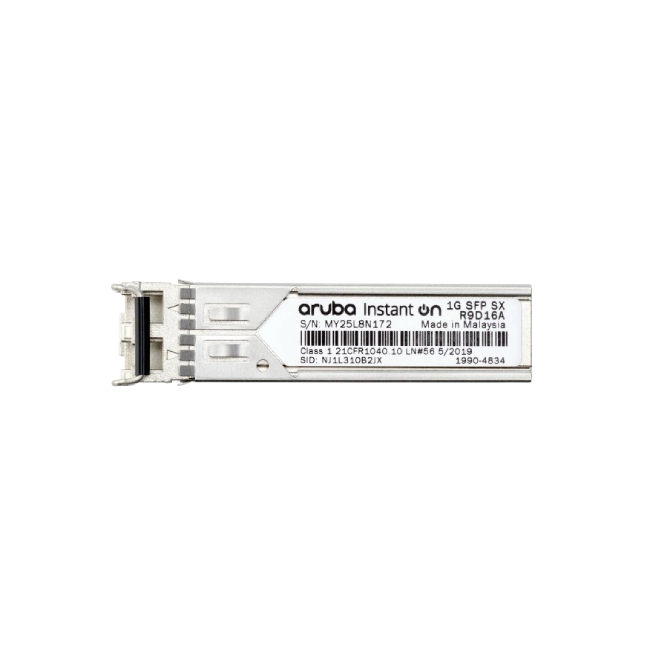 HPE Networking Instant On - Módulo de transceptor SFP (mini-GBIC) - 1GbE - 1000Base-LX - modo simple LC - hasta 10 km - para OfficeConnect 1820; HPE Aruba 6000 12, 6000 24, 6000 48, 6200F 12, 6200M 24, 64XX; CX 8360