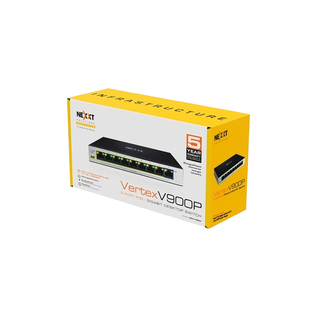 Nexxt Solutions Infrastructure - Switch - Gigabit Ethernet - 9 x 10/100/1000 - 1 Gigabit Ethernet - 9 POE+ 120W