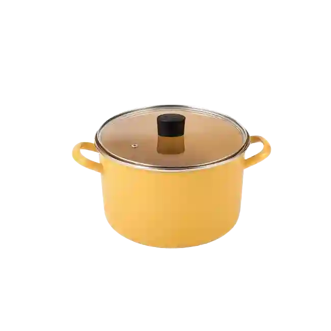 Olla Picca Nona PI00300MC 2 Piezas 30 Cms Con tapa de Vidrio Color Cafe