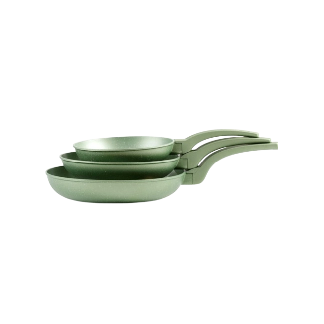 Juego de Sartenes Picca Da Vinci PI003SSMDV 20" - 24" - 28"cm Marmol Color Verde