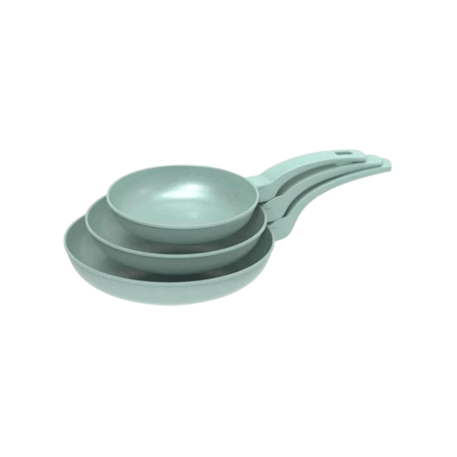 Juego de Sartenes Picca Da Vinci PI003SSMDV 20" - 24" - 28"cm Marmol Color Verde