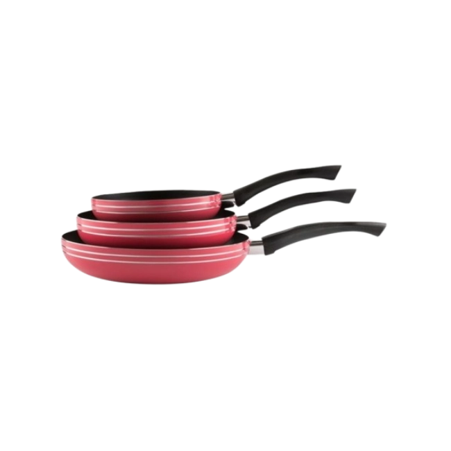 Juego de Sartenes Picca Turin PI003SSTD 18 - 22 - 26 Cms Dyflon Color Rosado