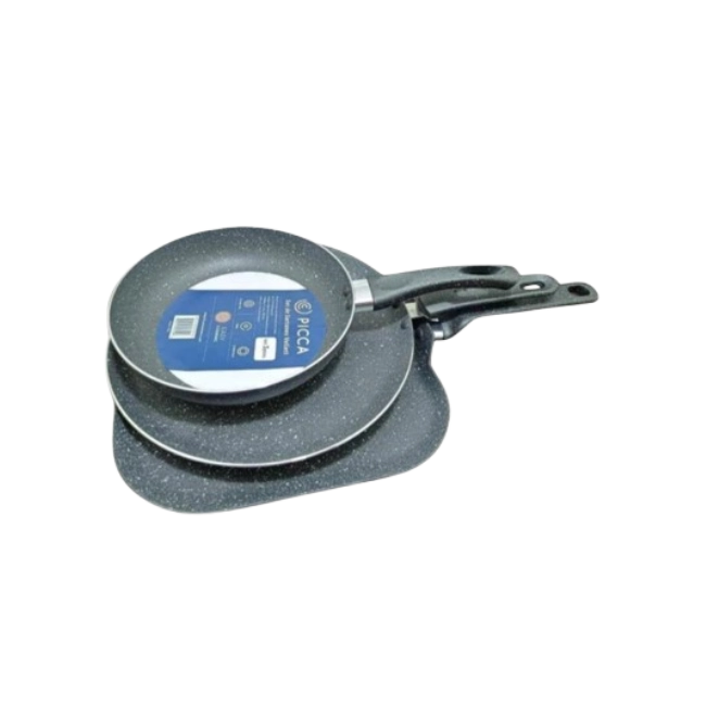 Juego de Sartenes Picca Velleti PI003SSTMG 20" - 24" - 28"cm Color Gris