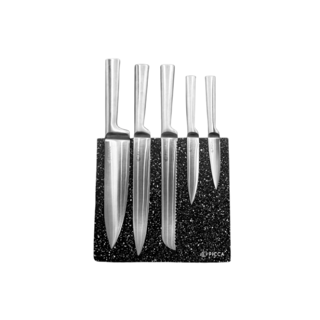 Juego de Cuchillos Picca PI006SCAP 6 Piezas Acero Inoxidable Color Gris
