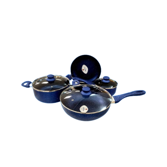 Bateria de Cocina Picca Monza PI007BTA 7 Piezas Dyflon Color Azul