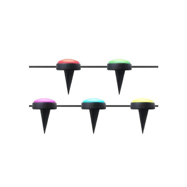 Luces de Exterior Tuya PST-GL15 WiFi RGB-IC LED DC12V/2A 12W 10 Metros 15 Luces A Prueba de Agua IP67