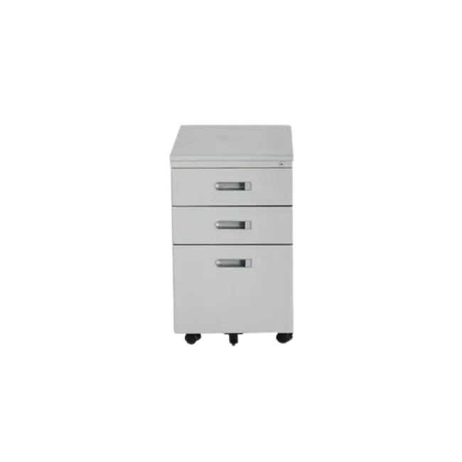 Archivero Movil Para Estaciones de Trabajo 3 Gabetas Con Ruedas Color Natural-1