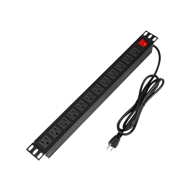 PDU para Gabinetes Sprywire SW-PD10 10 Puertos con Protector de Sobrecargas