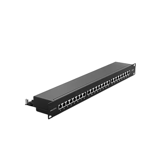 Patch Panel Sprywire SW-PP24B 24 Puertos CAT6 con Soporte Para Cables