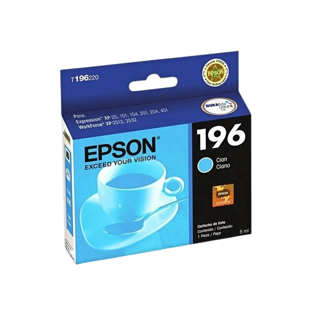 CARTUCHO DE TINTA T196220-AL T196 CIAN EPSON