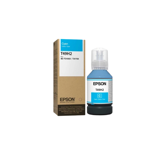 EPSON T49H CYAN INK BOTTLE 140ML FOR T3170X