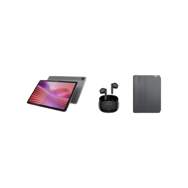 Lenovo Tab - 10.1" - WUXGA (1920x1200) - Android 14 or Later - MediaTek Helio G85 - 4GB Soldered LPDDR4x - 28GB eMMC 5.1 - Luna Grey + + Folio Case + Stereo Earbuds