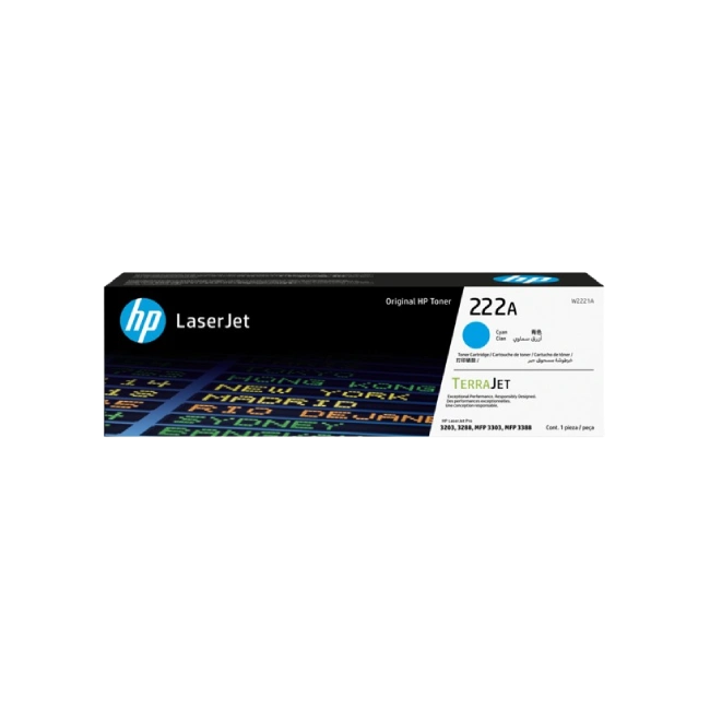 HP 222A Cyan LJ Toner Cartridge-1