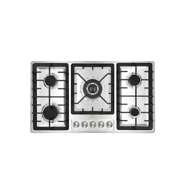Cooktop Whirlpool 30" Gas 5 Quemadores Encendido Electronico Acero Inoxidable Hierro Fundido