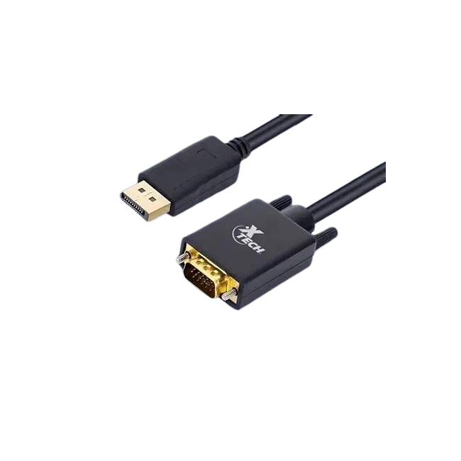 Cable Adaptador Xtech XTC-377 Display Macho a VGA Macho 1080P 1.7 Metros