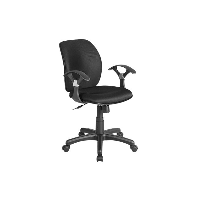 Silla Xtech XTF-SC100 Ergo Secretarial Con Descansa Brazos Color Negro