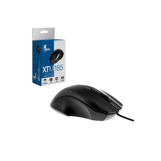 MOUSE XTM-185 UPTICO USB 3 BOTONES ERGONOMICOS  XTECH