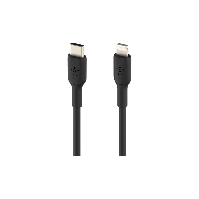 Belkin BoostCharge - Cable Lightning - 24 pin USB-C macho a Lightning macho - 1 m - negro - suministro de potencia USB (18W)-1