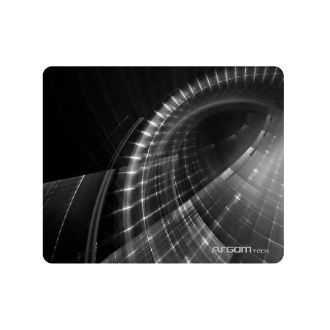 Mouse Pad Argom ARG-AC-1235WT Galaxia Base de Goma Antideslizante Color Negro