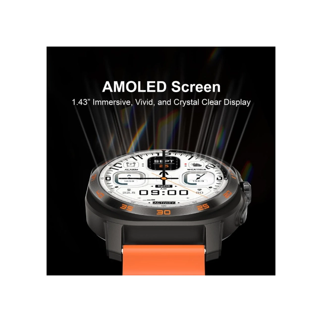 SKEIWATCH ARGOM C62 NEGRO - PANTALLA AMOLED 1.53", 2 CORREAS, RESISTENCIA 1ATM