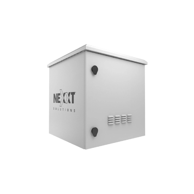 Nexxt Solutions Infrastructure - Outdoor Pole Mount Cabinet - SPCC steel - Light gray powder coat - Incluye acc mont barra tierra