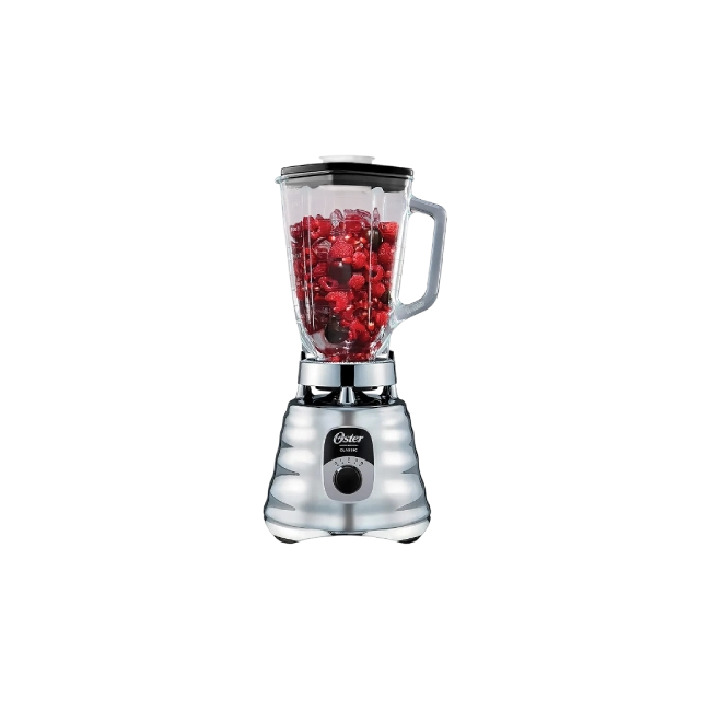 Licuadora Clasica Oster BLST4655-013 Cromada con Perilla Ergonómica de 3 Velocidades Color Negro-2