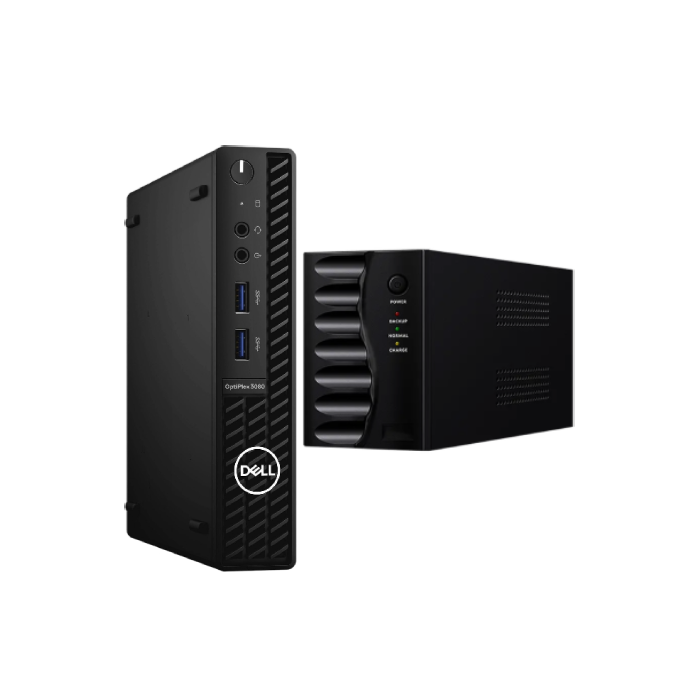 Combo Dell Optiplex 3080 MINI/TINY Core I5-10TH Gen 8GB RAM 512GB SSD Seminuevo Refurbished con UPS Xvanwere XV-UPS-750VA