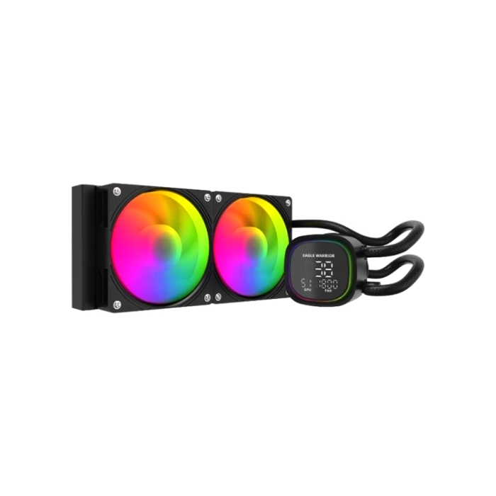 ENFRIAMIENTO LIQUIDO RGB EAGLE WARRIOR FROSTBITE HL240 FCFWT292001C AIO 2X120MM 4 PIN PWM LGA115X/17