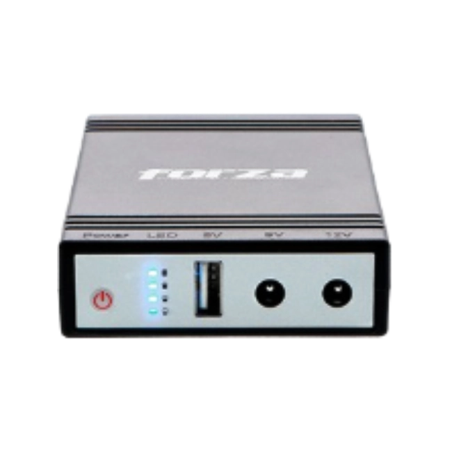 Cargador Portatil Forza DC-140USB UPS DC 24W Salidas de 5/9/12VDC