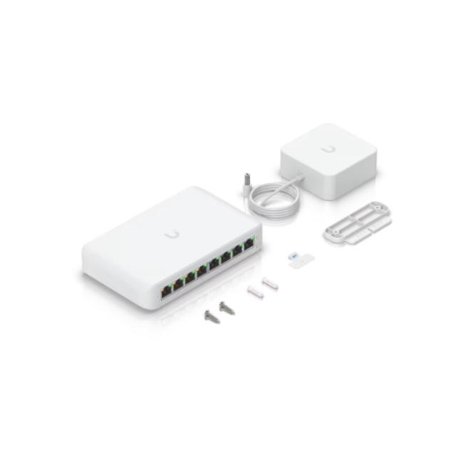 Ubiquiti UniFi Switch Lite USW-Lite-8-POE - Conmutador - Gestionado - 8 x 10/100/1000 (4 PoE+) - sobremesa, montaje en pared - PoE+ (52 W)